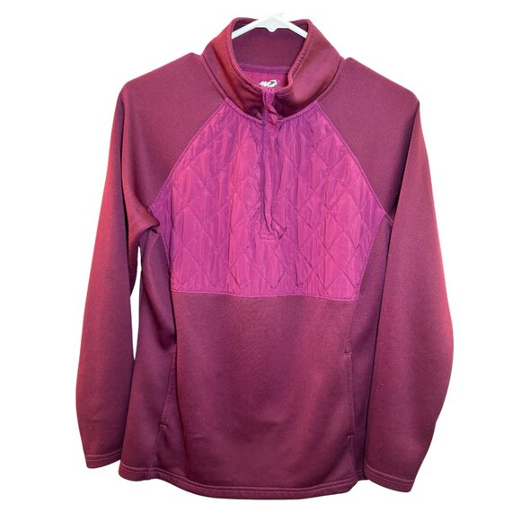 Avia Women's Active Quilted 1/4 Zip Pullover Purple Maroon Wicking Women's Med - Picture 4 of 7